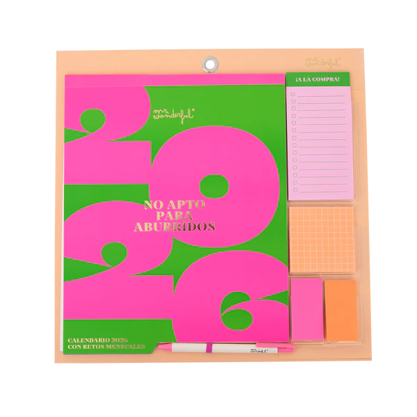 Calendario de pared no apto para aburrido