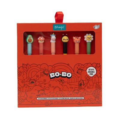 Set de 6 bolis borrables Bo-Bo - Animales