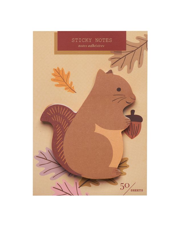 Die Cut Sticky notes - Squirrel
