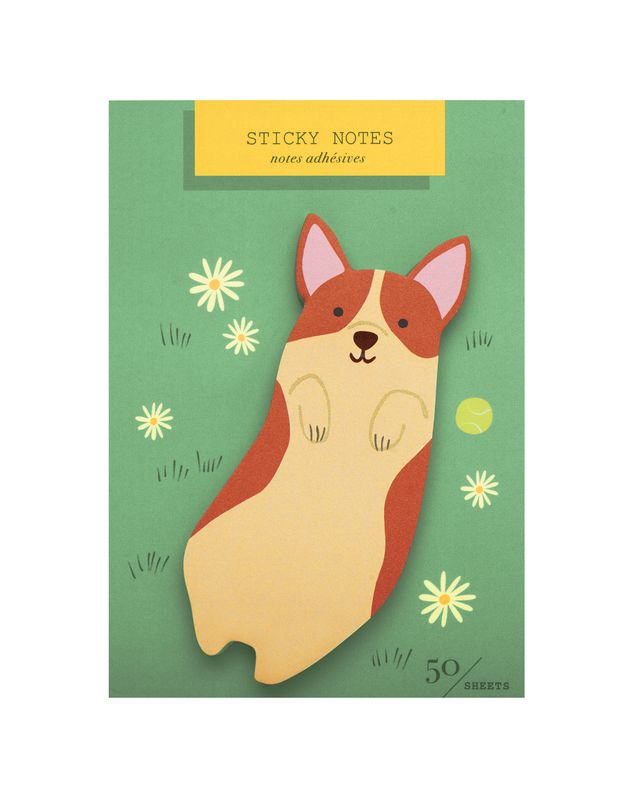 Die Cut Sticky notes - Corgi