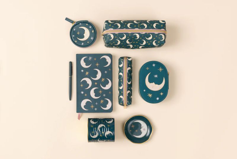 Cuaderno Tela - teal moon