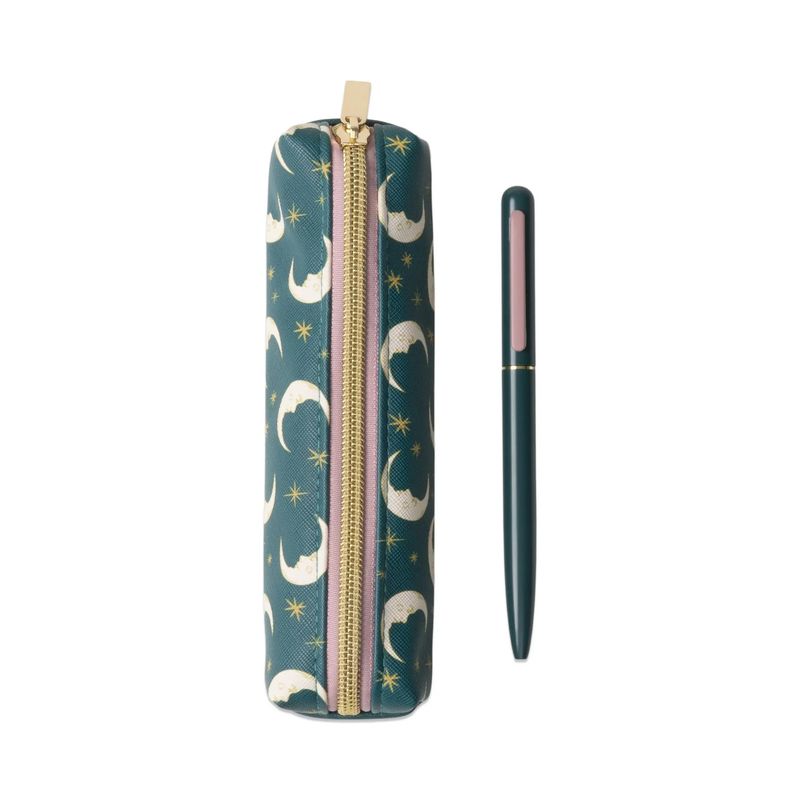 Pen &amp; Pouch Teal Moon