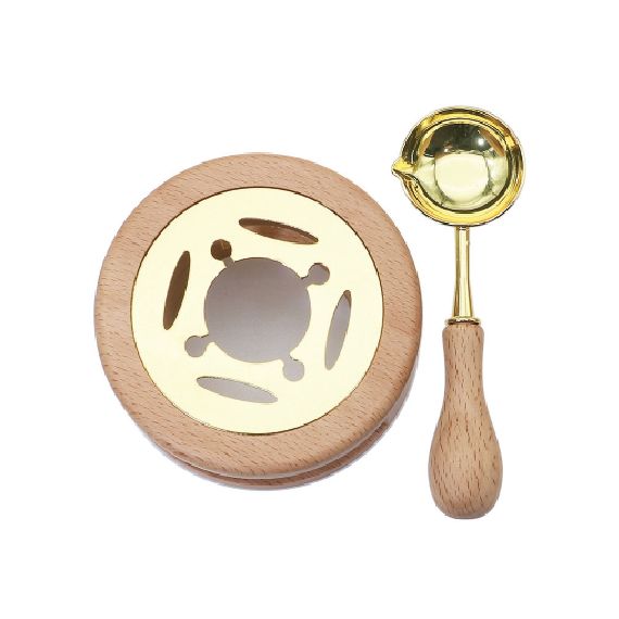 Porta Cuchara + Cuchara - Madera natural