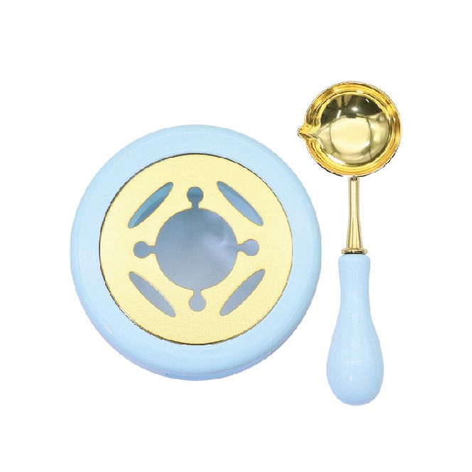 Porta Cuchara + Cuchara - Celeste