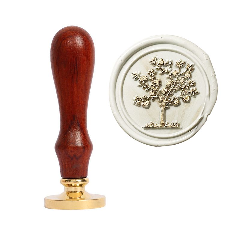 Sello metalico para lacre- Arbol Corazon