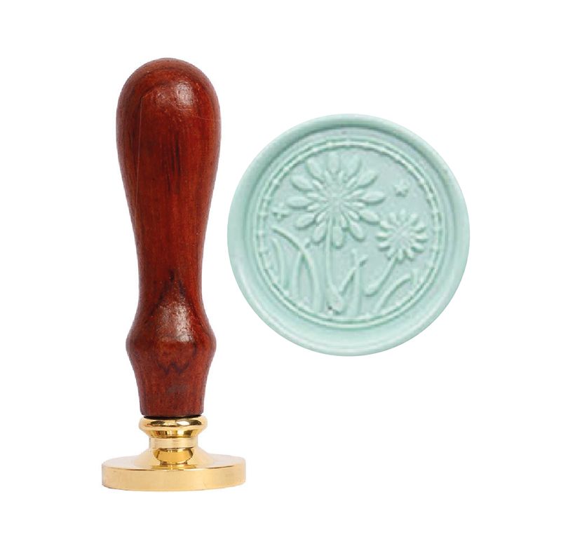 Sello metalico para lacre - Margarita