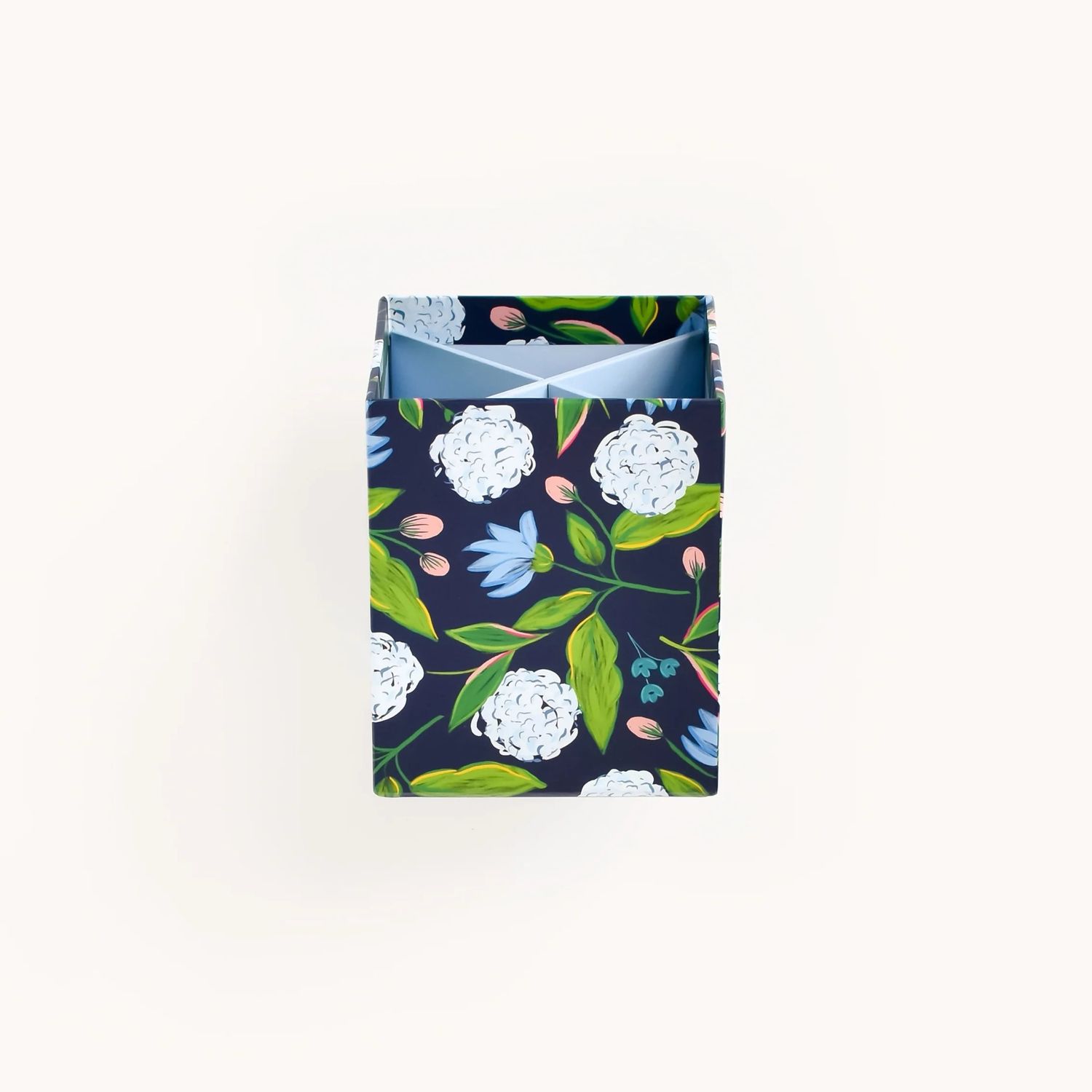 Patterned Pen Cup - Navy