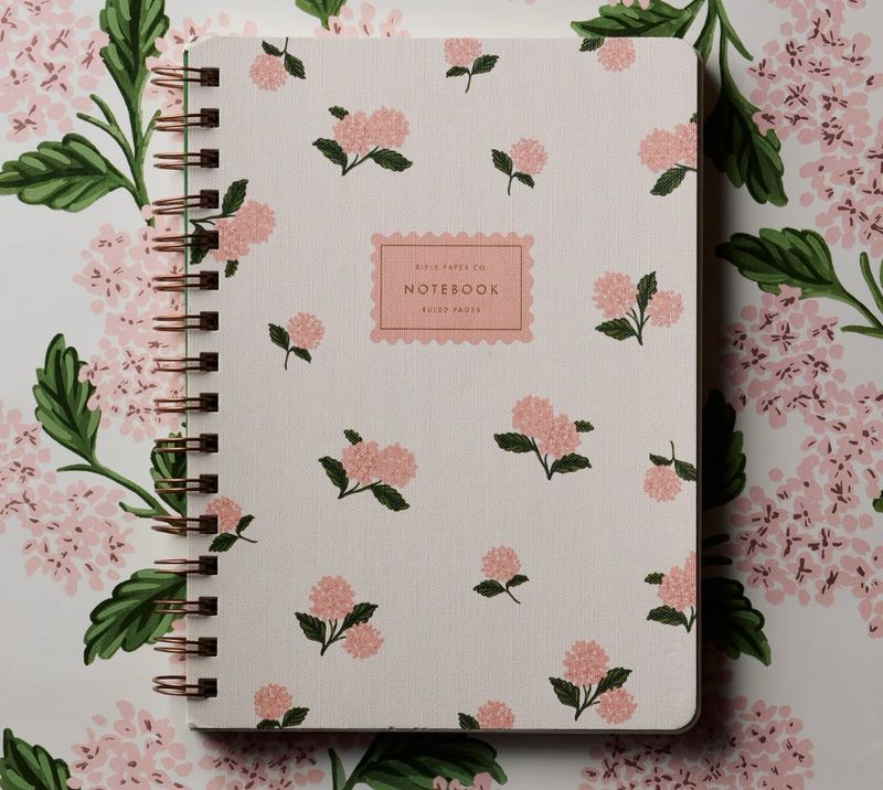 Spiral Notebook- Pink Hydrangea