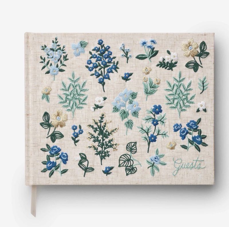Embroidered Guest Book - Wildwood