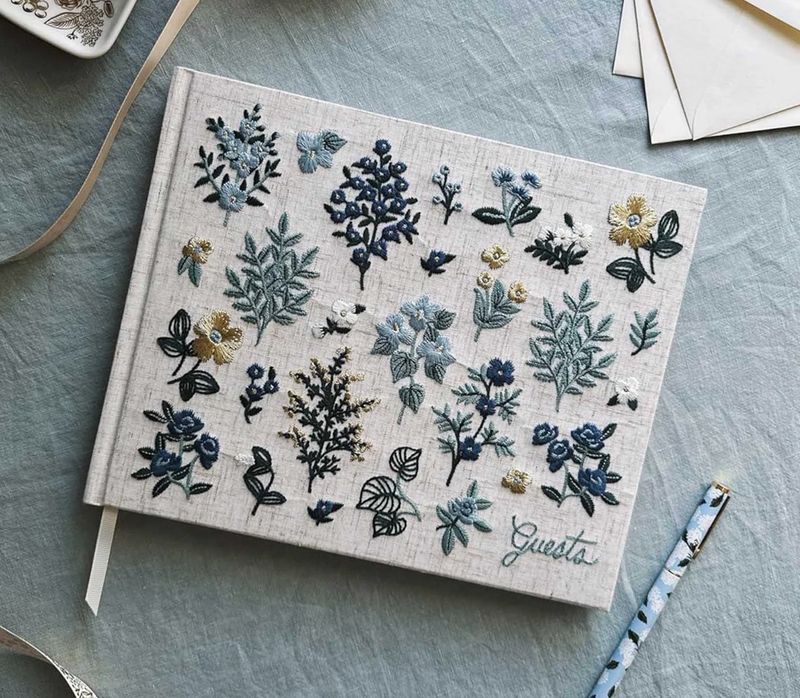 Embroidered Guest Book - Wildwood
