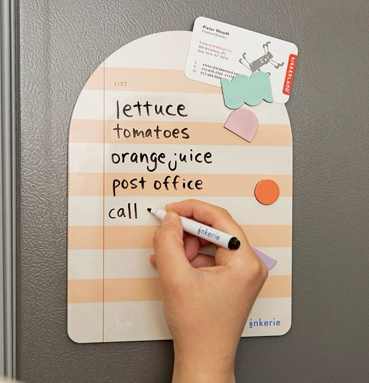Kikkerland - Magnetic Dry Erase List Memo Board