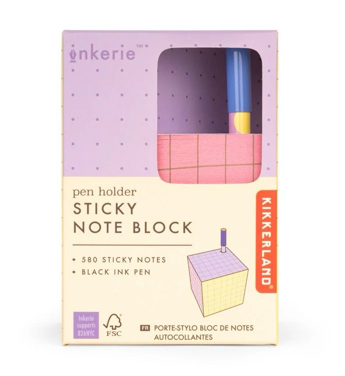 Kikkerland - Pen Holder Sticky Note Block