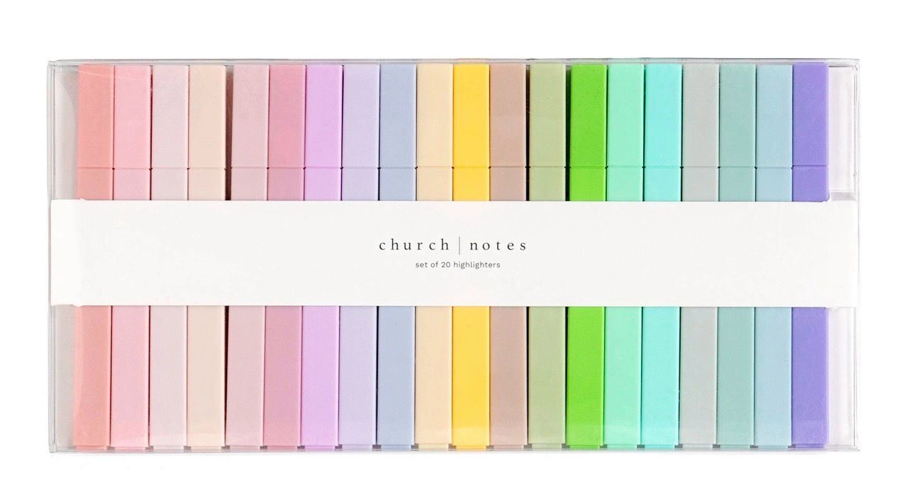 Church Notes - Bible Study Highlighter Set of 20