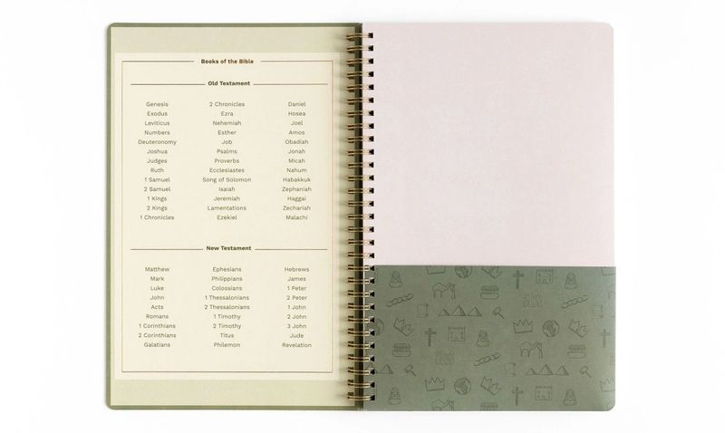 Church Notes - Notebook Olive with Maps