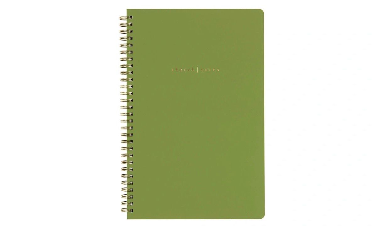 Church Notes - Notebook Olive with Maps