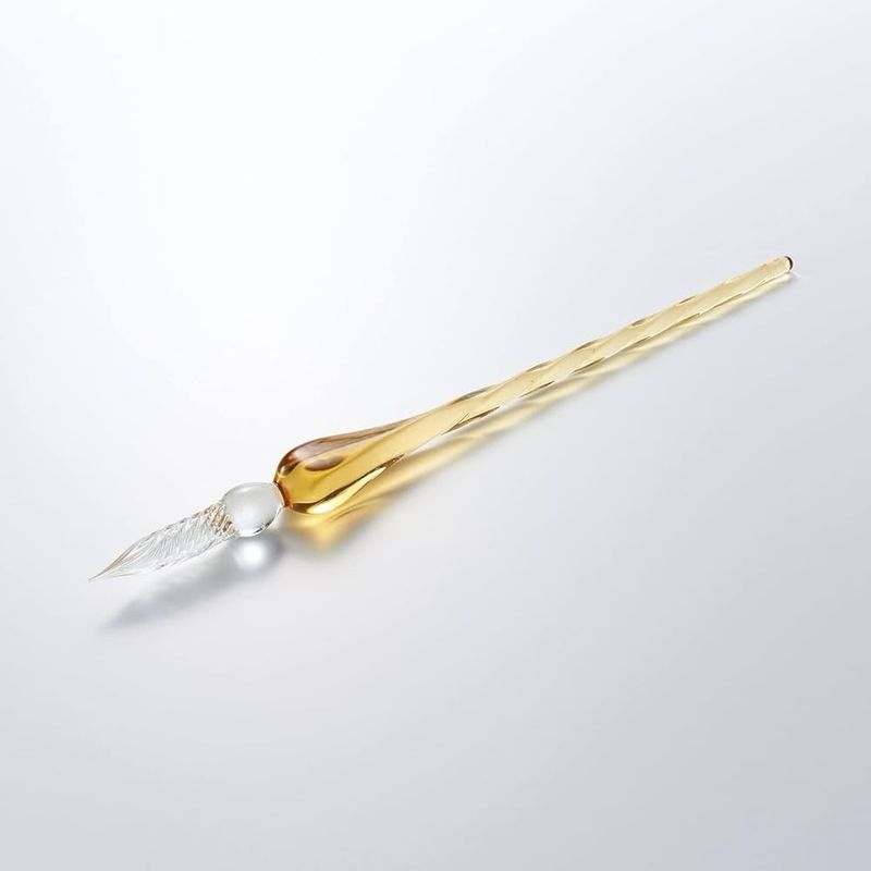AZONX - Glass Dip Pen Cube Yellow