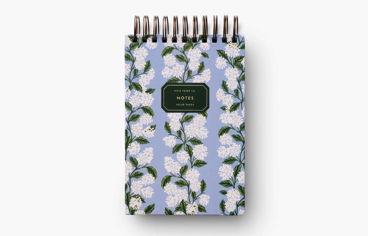 Desktop Spiral Notepad - Hydrangea