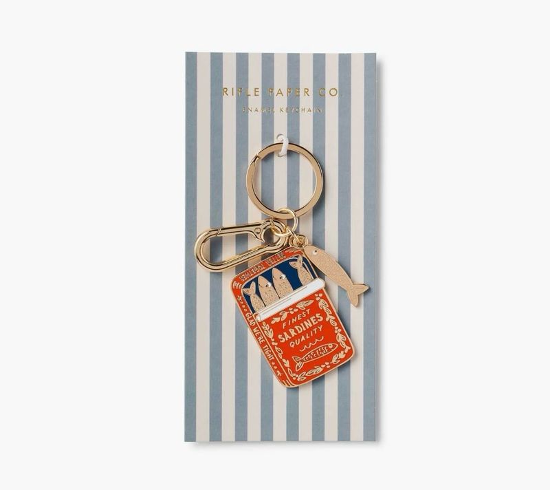 Enamel Keychain Sardines