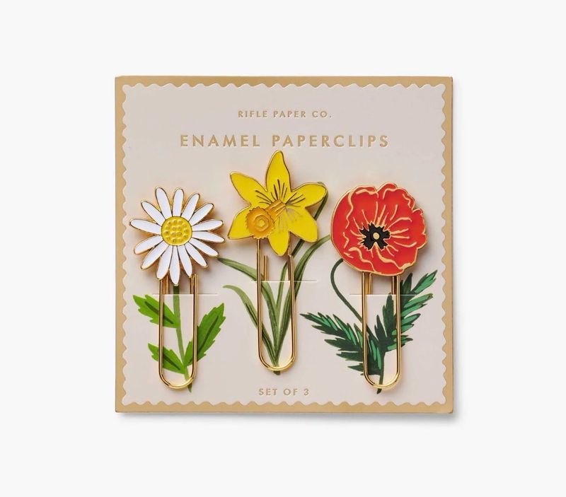 Garden Study Enamel Paper Clip Set