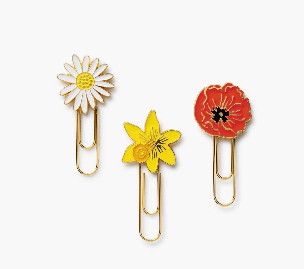 Garden Study Enamel Paper Clip Set