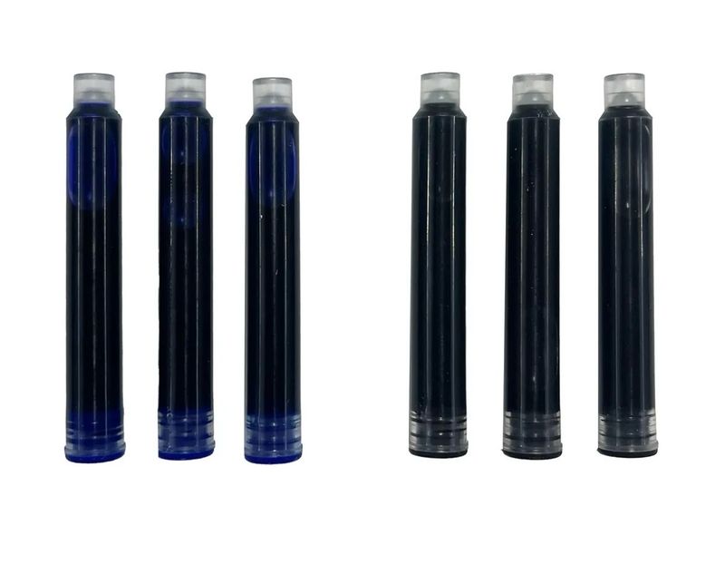 Ooly - Splendid Duo Fountain Pen Refills 3 Black &amp; 3 Blue Ink Cartridges