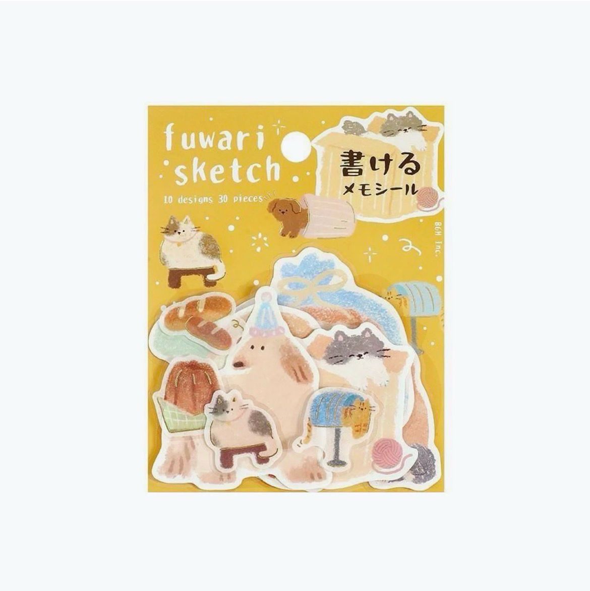BGM - Flake stickers Fuwari Yellow