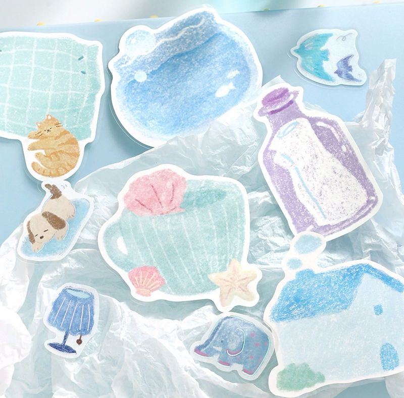 BGM - Flake stickers Fuwari Blue