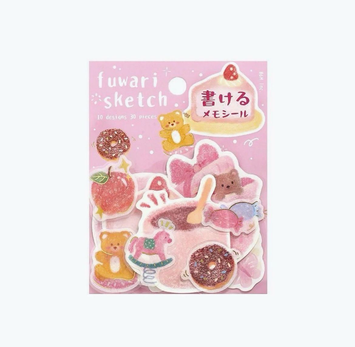BGM - Flake stickers Fuwari Pink