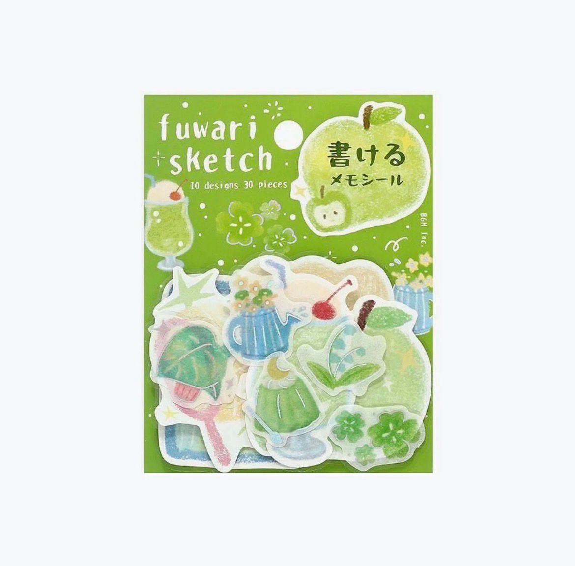 BGM - Flake stickers Fuwari Green