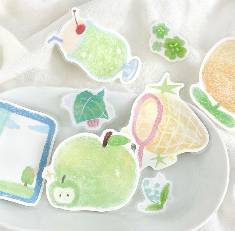 BGM - Flake stickers Fuwari Green