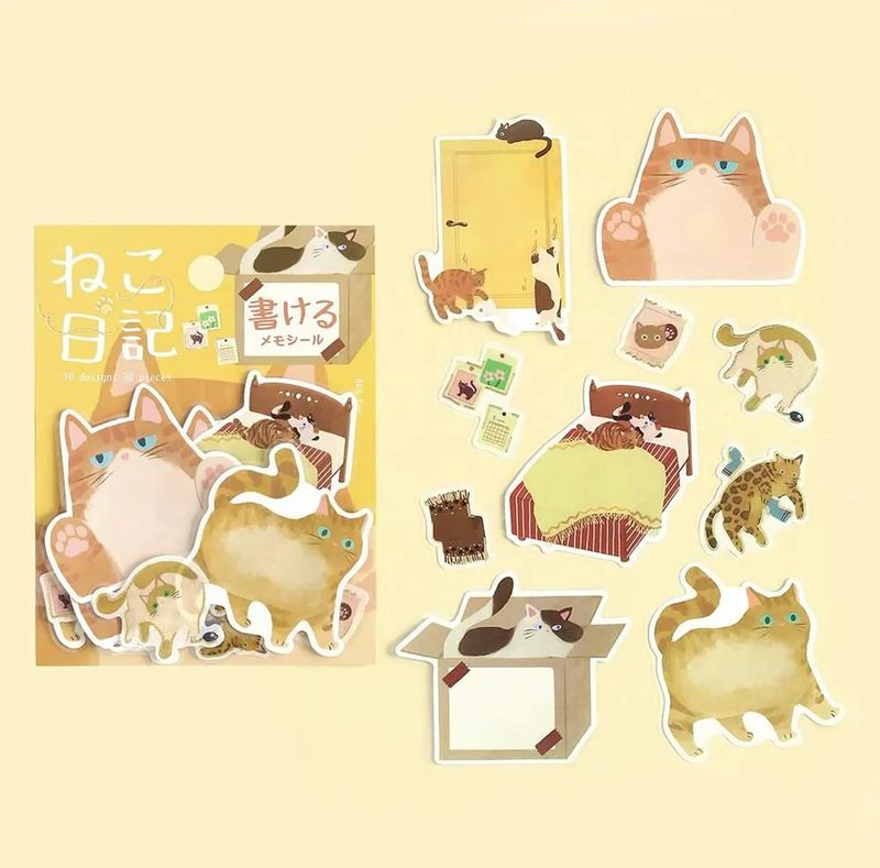 BGM - Stickers Cat diary Yellow