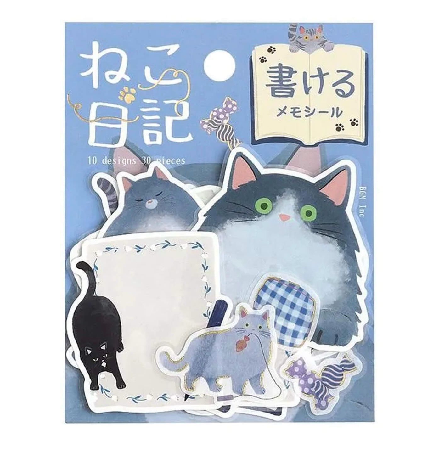 BGM - Stickers Cat diary Blue