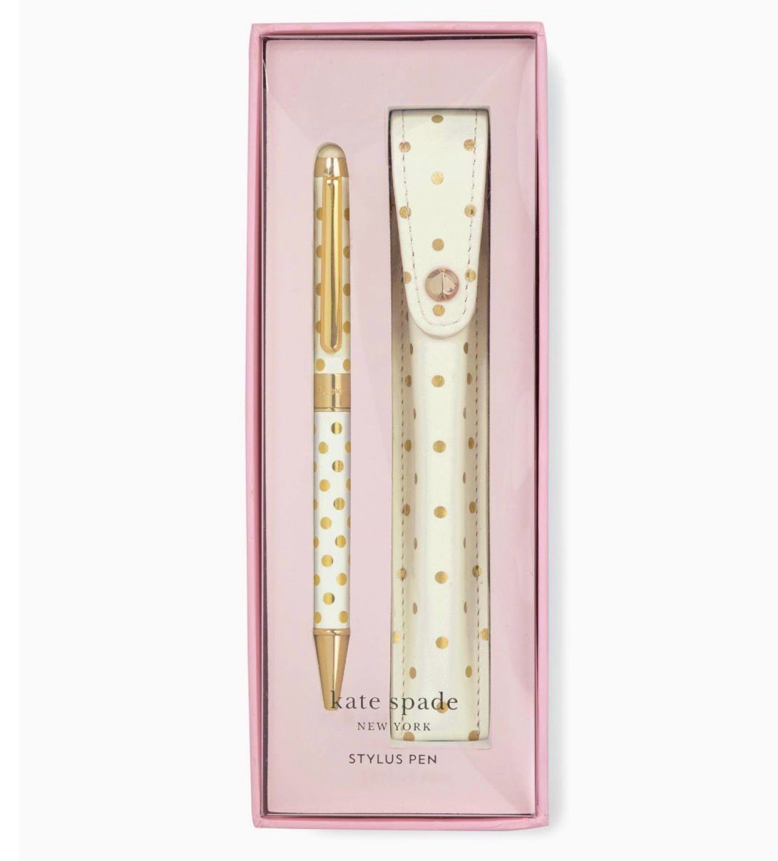Kate Spade - Pen with Pouch Gold dots