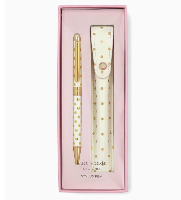 Kate Spade - Pen with Pouch Gold dots