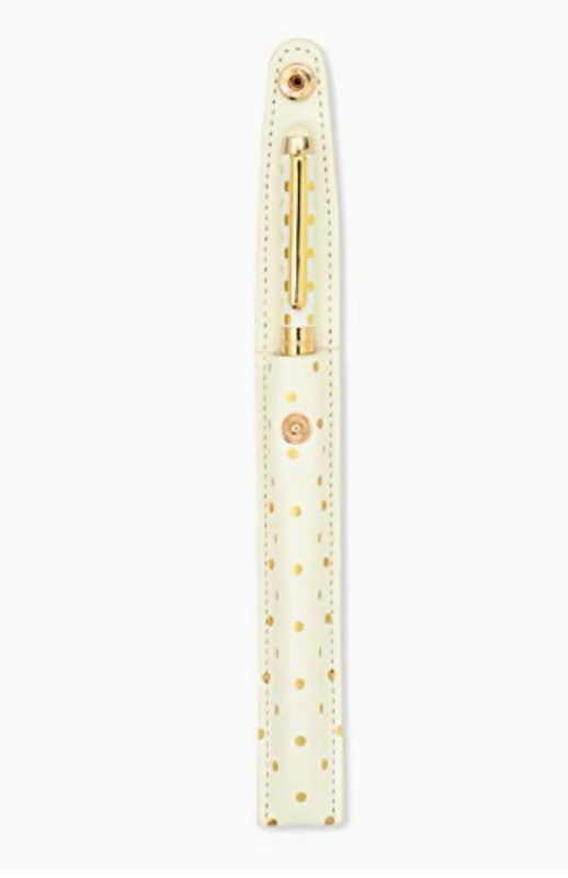 Kate Spade - Pen with Pouch Gold dots
