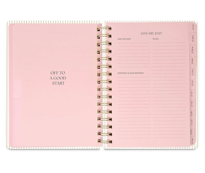 Kate Spade - Agenda semanal 2027 Gold
