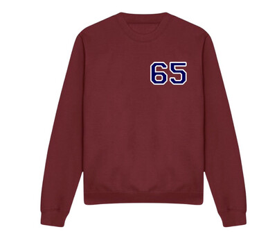 College Number Left Side ANY NUMBERS ORGANIC COTTON SWEATSHIRT