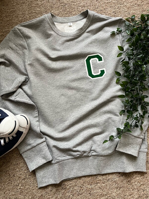 College Letter (any Letter) Organic Sweatshirt