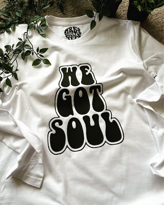 We Got Soul Long Sleeve organic cotton high collar T Shirt