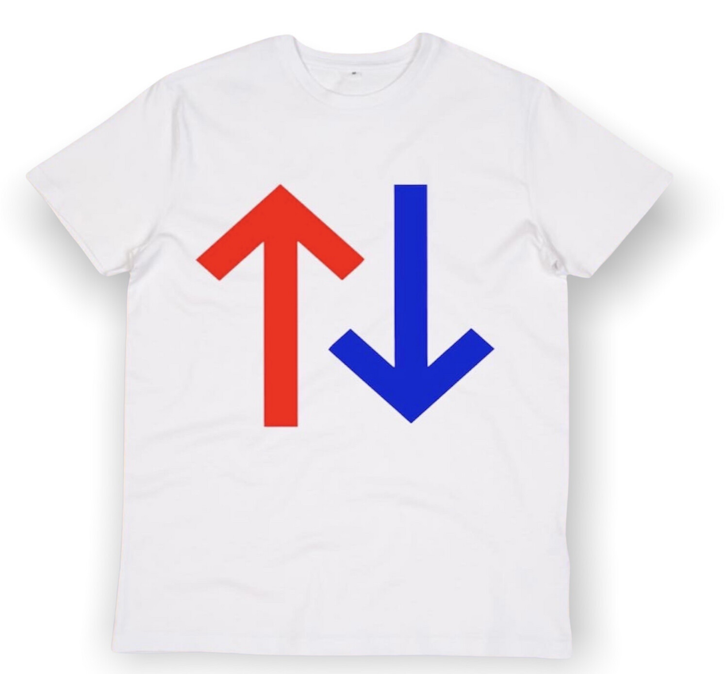 Red Blue Arrow Organic Cotton T Shirt
