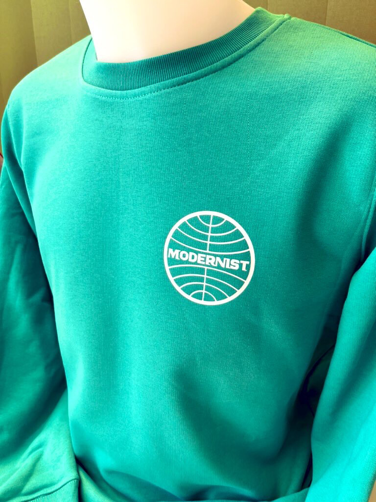 Modernist Small Logo Left Side Organic Cotton Sweatshirt