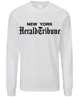 New York Herald Tribune Orgin cotton Long Sleeve t shirt