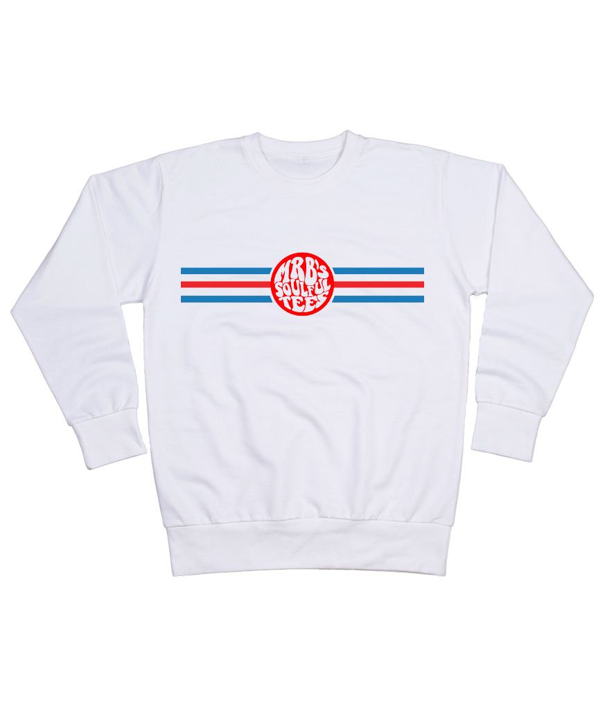 Mr.B`s racing stripe logo organic sweatshirt