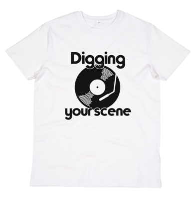 Digging your (record) scene organic cotton T shirt