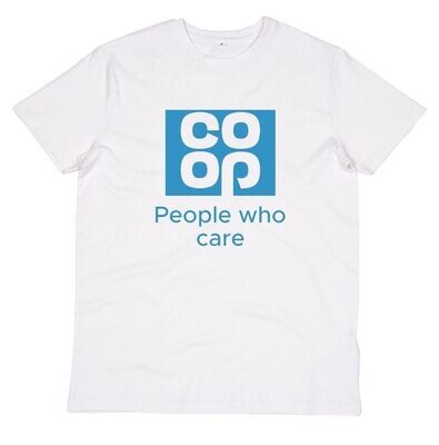 COOP PEOPLE WHO CARE ORGANIC COTTON T SHIRT-AS WORN BY IAN BROWN-ALSO AVAILABLE IN LONG SLEEVE