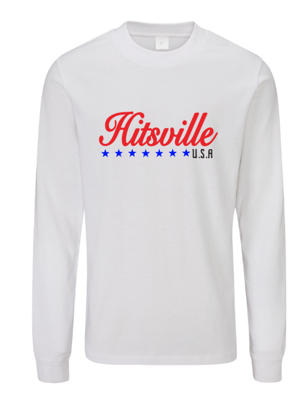 HITSVILLE USA LONG SLEEVE ORGANIC COTTON T SHIRT