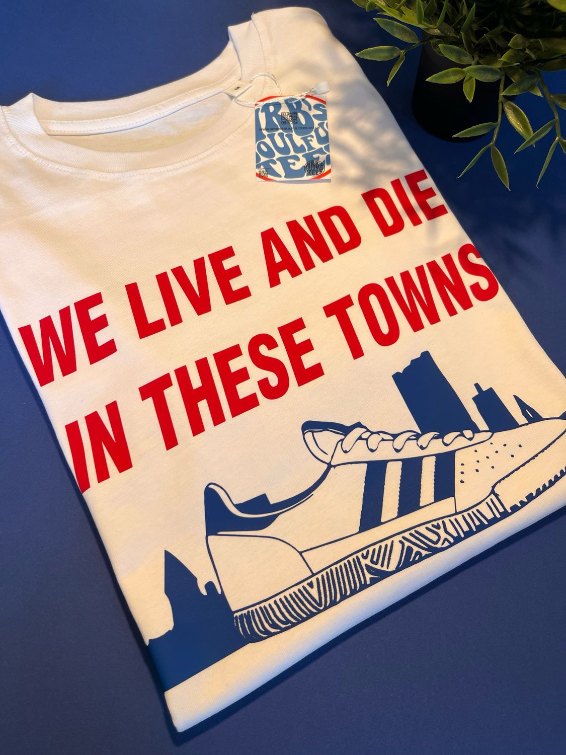 LIVE AND DIE IN THESE TOWNS ORGANIC COTTON T SHIRT