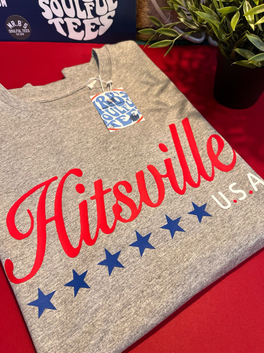 Hitsville usa Organic cotton T shirt,also available in long sleeve or sweatshirt