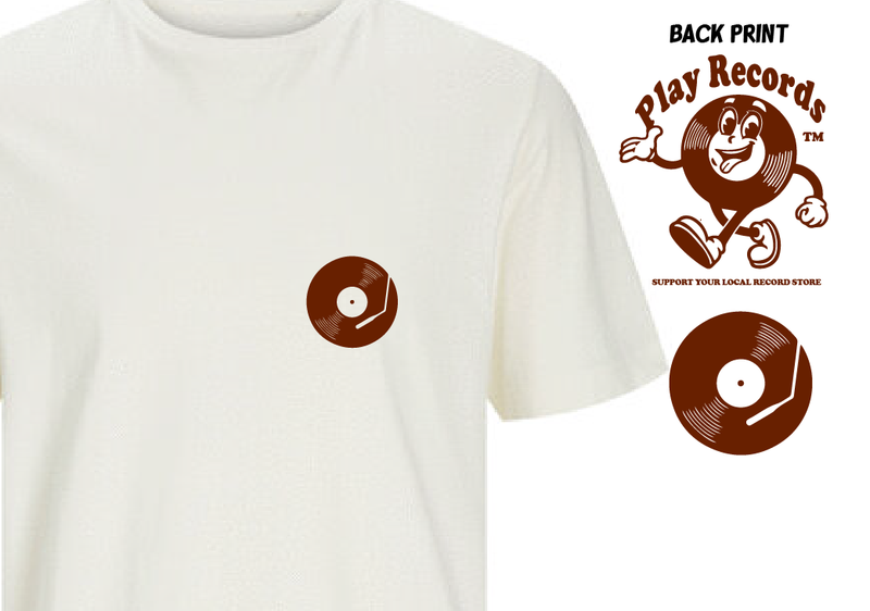 PLAY RECORDS FRONT/BACK PRINT cotton t shirt