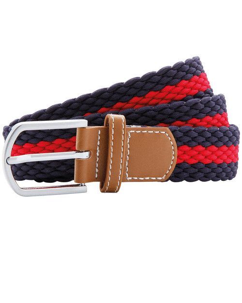 NATO TWO COLOUR STRIPE BRAID STRETCH BELT